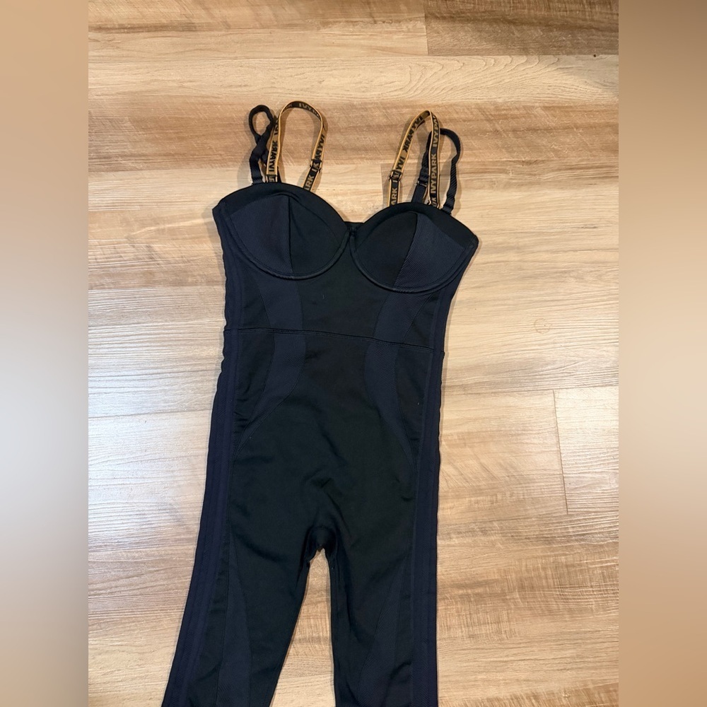Adidas x Ivy Park Beyonce Knit Catsuit Core Bustier Black Jumpsuit Size Medium - Picture 5 of 16